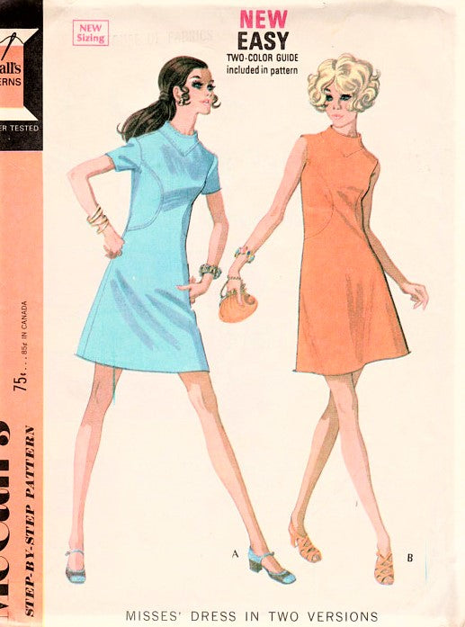 1960s MOD Dress Pattern McCALLS 2226 ...